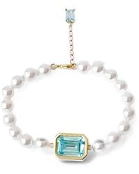 Izabel Display - Mega Pearl-Embellished Crystal Bracelet - Lyst