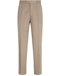 ZEGNA - Light Wool-Cashmere Trousers - Lyst