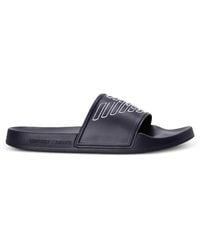 Emporio Armani - Logo-Embossed Slides - Lyst