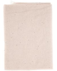 Gran Sasso - Sequin-Embellished Frayed Scarf - Lyst