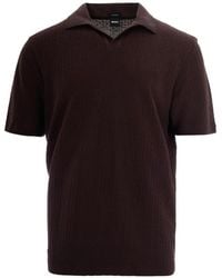 BOSS - Johnny Textured-Knit Polo Shirt - Lyst