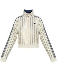 adidas - Reversible Pinstriped Bomber Jacket - Lyst