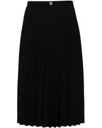 Givenchy - 4g-plaque Pleated Midi Skirt - Lyst