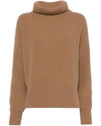 Moncler - Pullover Mit Logo-Patch - Lyst