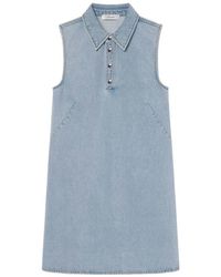 FRAME - Sleeveless Denim Mini Dress - Lyst