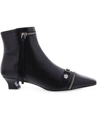 Paris Punk - Bottines En Cuir À Détails De Boucles - Lyst
