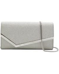 Jimmy Choo - Emmie Glitter-Finish Clutch Bag - Lyst