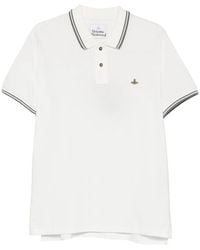 Vivienne Westwood - Classic Embroidered-Detail Cotton Polo Shirt - Lyst