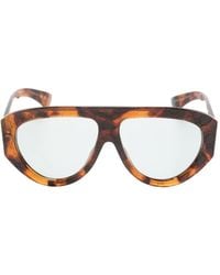 Gucci - Monogram-Embossed Oversized-Frame Sunglasses - Lyst