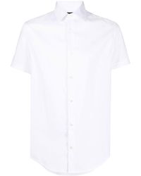 Emporio Armani - Short-sleeved Poplin Shirt - Lyst