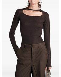 Rick Owens - Cut-Out Long-Sleeve Top - Lyst