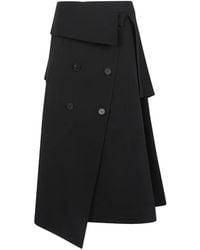 Rohe - Gonna Midi Doppiopetto Asimmetrica - Lyst