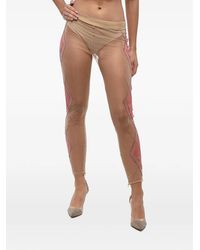 DSquared² - Leggins Translúcidos Con Apliques De Strass - Lyst