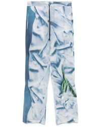 Victoria Beckham - Flowers Satin Pyjama Trousers - Lyst