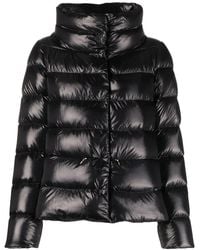 Herno - Luxurious Quilted Down Jacket With Monogram Accents - Lyst