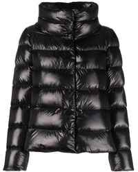 Herno - Luxurious Quilted Down Jacket With Monogram Accents - Lyst