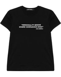 KARL LAGERFELD - Karl Quote T-Shirt - Lyst