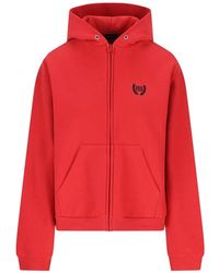 Balenciaga - Logo-Embroidery Zip-Fastening Sweatshirt - Lyst