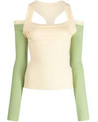 GIMAGUAS - Latte Cut-Out Ribbed Jumper - Lyst