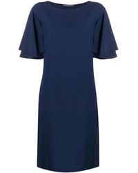 Alberta Ferretti - Ruffled Sleeve Shift Dress - Lyst