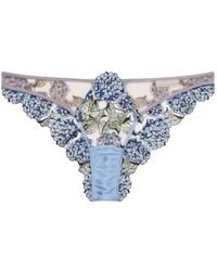 Fleur du Mal - Hydrangea Embroidered Briefs - Lyst
