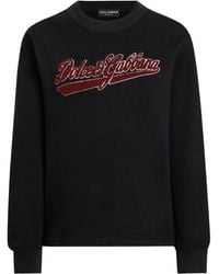 Dolce & Gabbana - Felpa Con Decorazione - Lyst