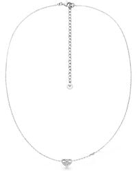 Emporio Armani - Sentimental Heart-Pendant Crystal-Embellished Necklace - Lyst