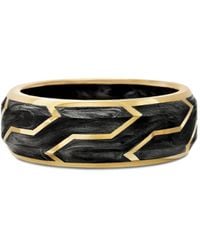 David Yurman - 18Kt Forged Carbon Band Ring (8.5Mm) - Lyst