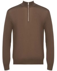 ZEGNA - Half-Zip High-Neck Sweater - Lyst