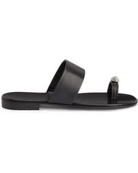 Giuseppe Zanotti - Norbert Leather Toe-Loop Sandals - Lyst