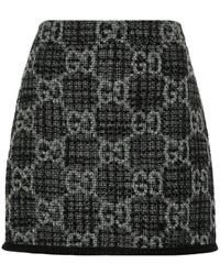 Gucci - Robe courte en tweed à logo GG en jacquard - Lyst