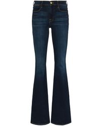 FRAME Le High Mid-rise Flared Jeans - Blue