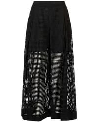 MEIMEIJ - Perforated Palazzo Pants - Lyst