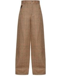 Loewe - Wollen Broek Met Pied-De-Poule Print - Lyst
