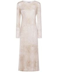 Pierre Louis Mascia - Febo Paisley-Pattern Midi Dress - Lyst