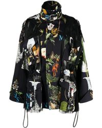 Monse - Graphic-print Tulle Panel Jacket - Lyst