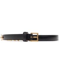 Versace - V2025 Chain Leather Belt - Lyst
