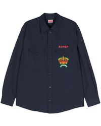 KENZO - Overhemd Met Logo-applicatie - Lyst