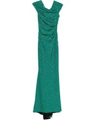 Talbot Runhof - Drapiertes Kleid mit Pailletten - Lyst