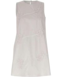 Marella - Robe Courte À Fleurs Brodées - Lyst