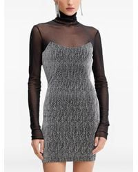 SIMONA CORSELLINI - Long-Sleeve Panelled Mini Dress - Lyst