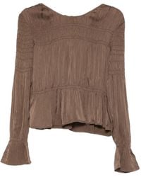By Malene Birger - Blouse Met Gesmockt Effect En Lange Mouwen - Lyst