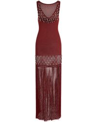 Rabanne - Fringed Maxi Dress - Lyst