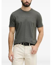 ARMANI EXCHANGE - Logo-Embossed Cotton T-Shirt - Lyst