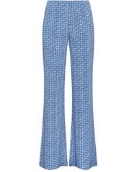 Maliparmi - Flared Broek Met Geometrische Print - Lyst