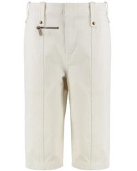 Burberry - Capri Zipped-Cuff Shorts - Lyst