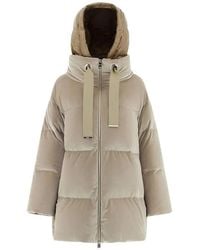 Herno - Chaqueta Con Capucha Y Textura De Terciopelo - Lyst