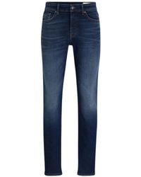BOSS - Button-Fastening Jeans - Lyst