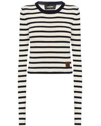 DSquared² - Striped Wool Sweater - Lyst
