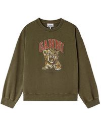 Ganni - Sweat À Imprimé Tiger - Lyst